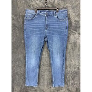 The Perfect Jean NYC Mens Slim Blue Medium Wash Denim Jeans 42x32 JUXT5DCPT32